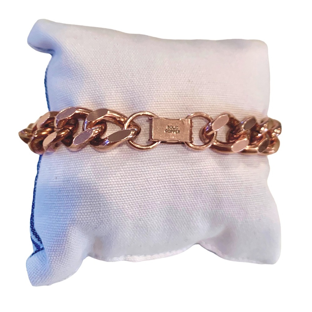 Solid Copper Curb Link Bracelet - image 3